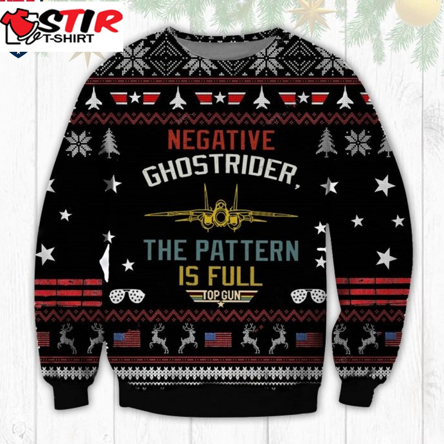 Hot Top Gun Negative Ghost Rider The Pattern Is Full Ugly Christmas Sweater