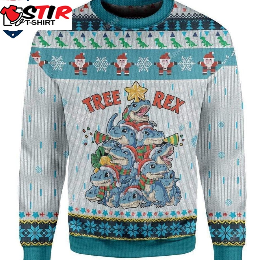 Hot Tree Rex Ver 1 Ugly Christmas Sweater
