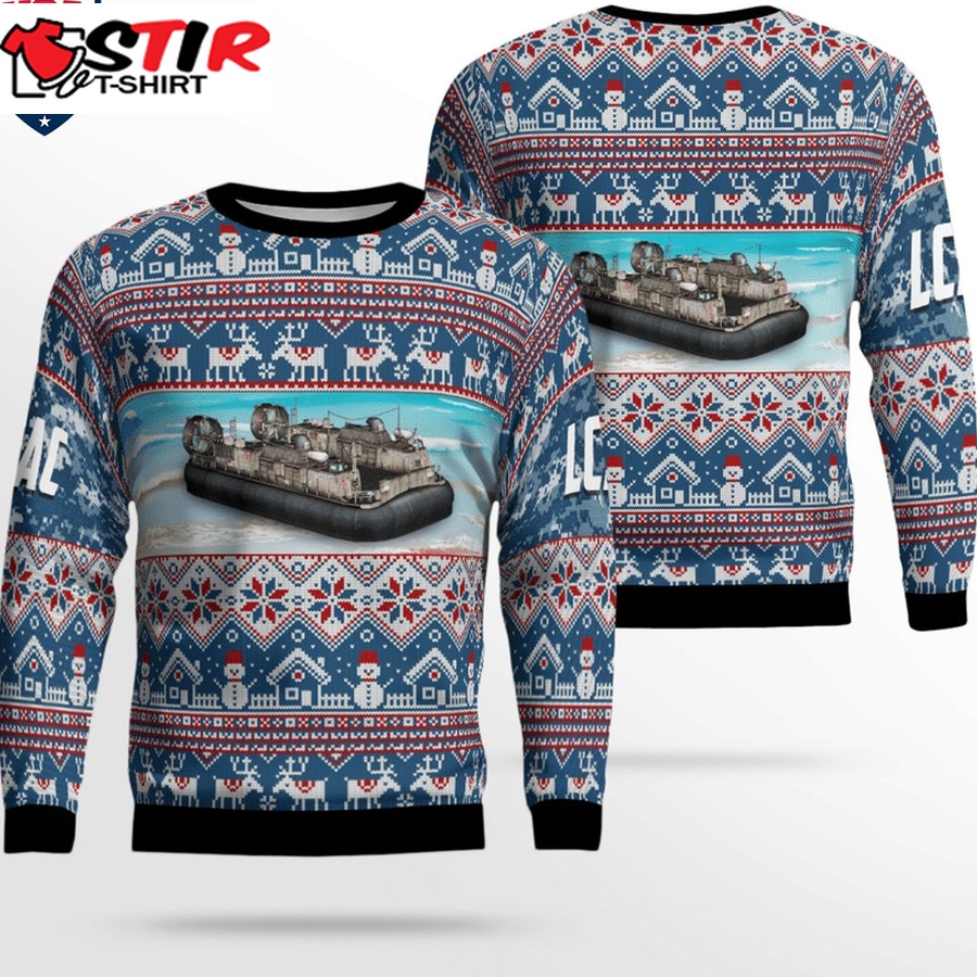 Hot Us Navy Landing Craft Air Cushion 3D Christmas Sweater