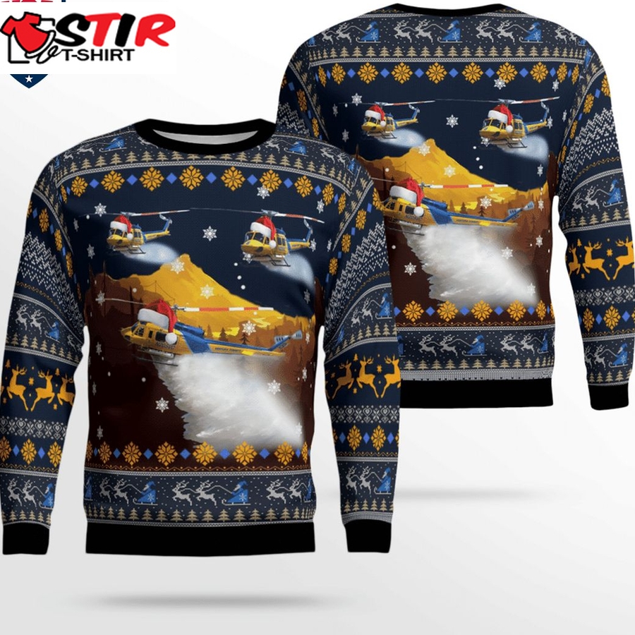 Hot Ventura County Sheriff Fire Support Bell 205A 1 3D Christmas Sweater