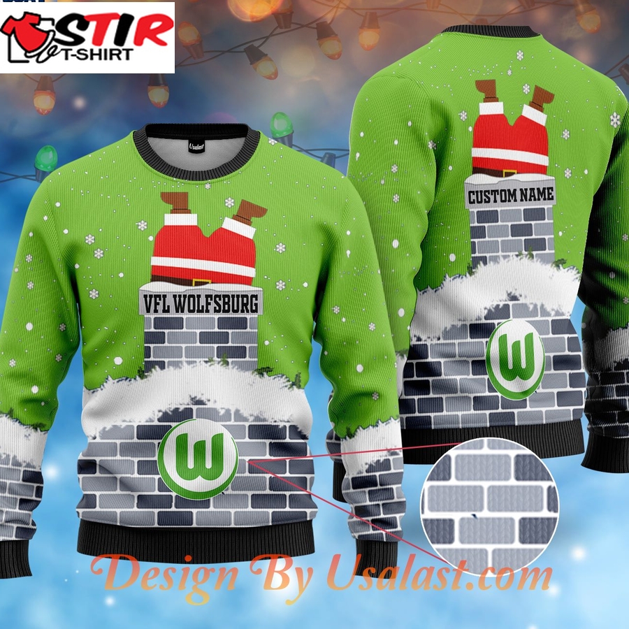 Hot Vfl Wolfsburg Custom Name Ugly Christmas Sweater Jumper