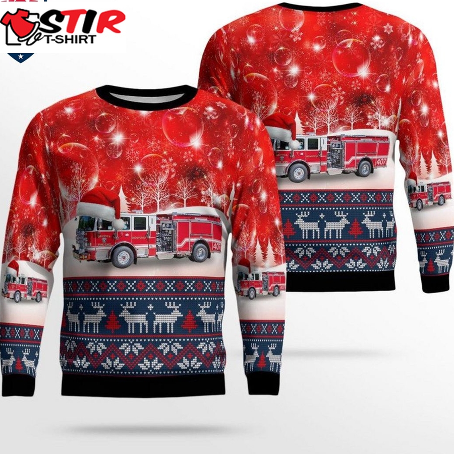 Hot Virginia Hanover County Fire Ems Department 3D Christmas Sweater