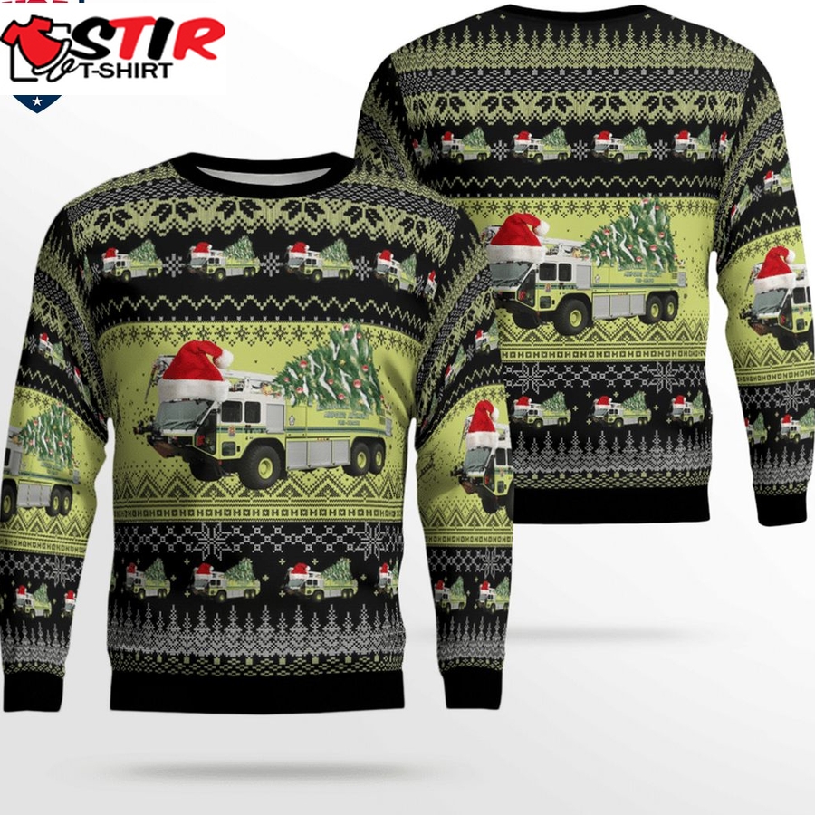Hot Virginia Metropolitan Washington Airports Authority Fire And Rescue Department 3D Christmas Sweater