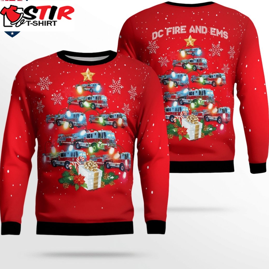 Hot Washington Dc Fire And Ems Department 3D Christmas Sweater