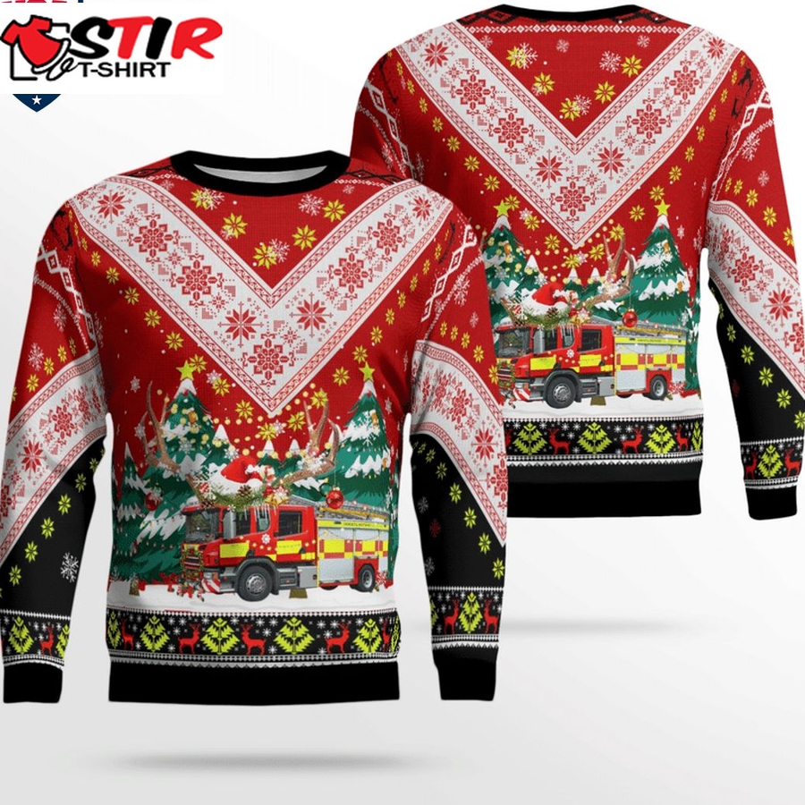 Hot Wiltshire Fire And Rescue Service 3D Christmas Sweater