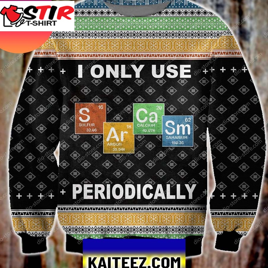 I Only Use Sarcasm Periodically 3D Print Christmas Ugly Sweater