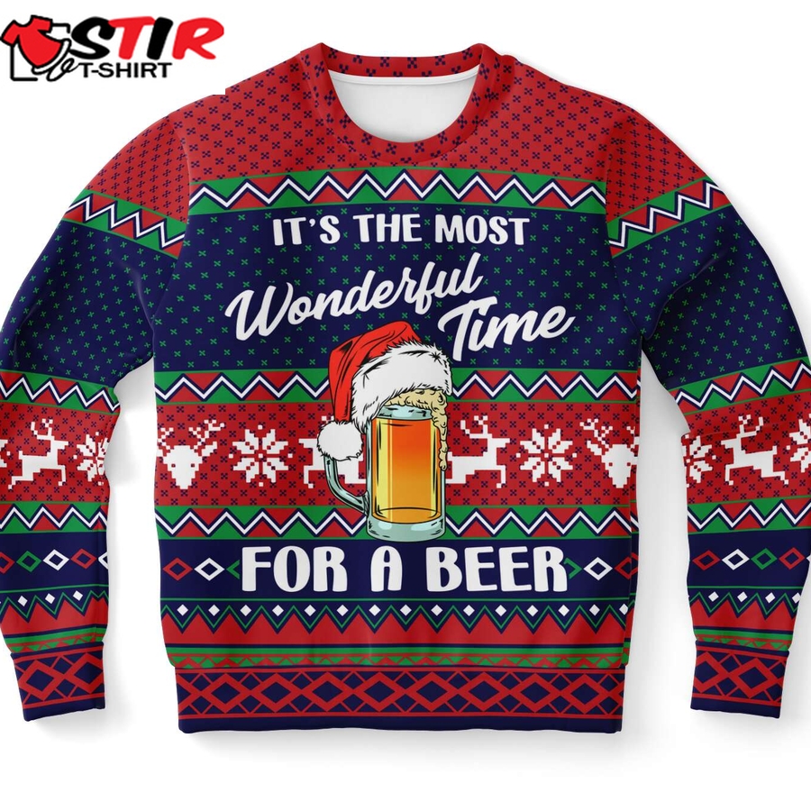 It Is The Most Wonderful Time For A Beer Ugly Christmas Sweater