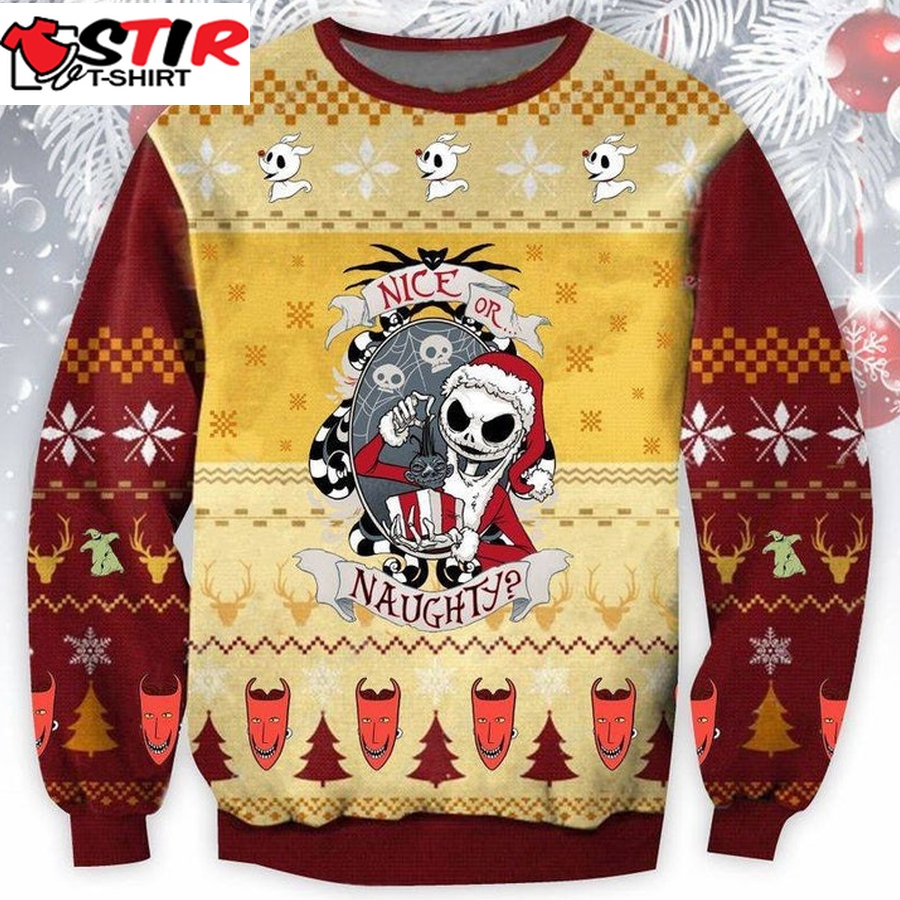 Jack Skellington Ugly Sweatshirt, Christmas Ugly Sweater   888