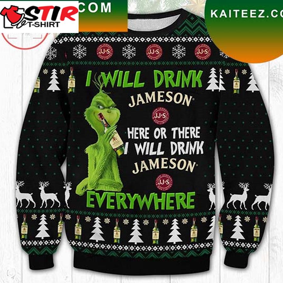 Jameson Grinch Christmas Ugly Sweater