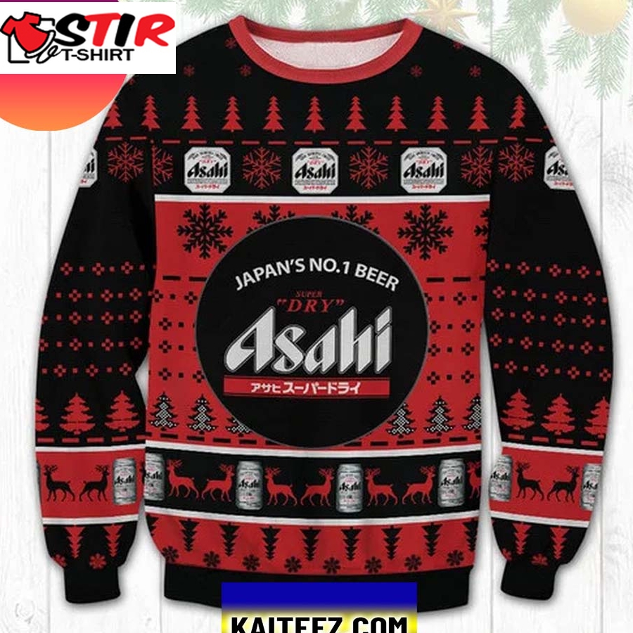 Japan's No 1 Beer Asahi 3D Christmas Ugly Sweater