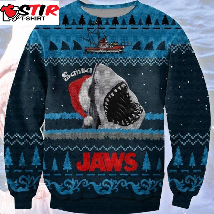 Jaws Film Ugly Sweatshirt, Christmas Ugly Sweater   656