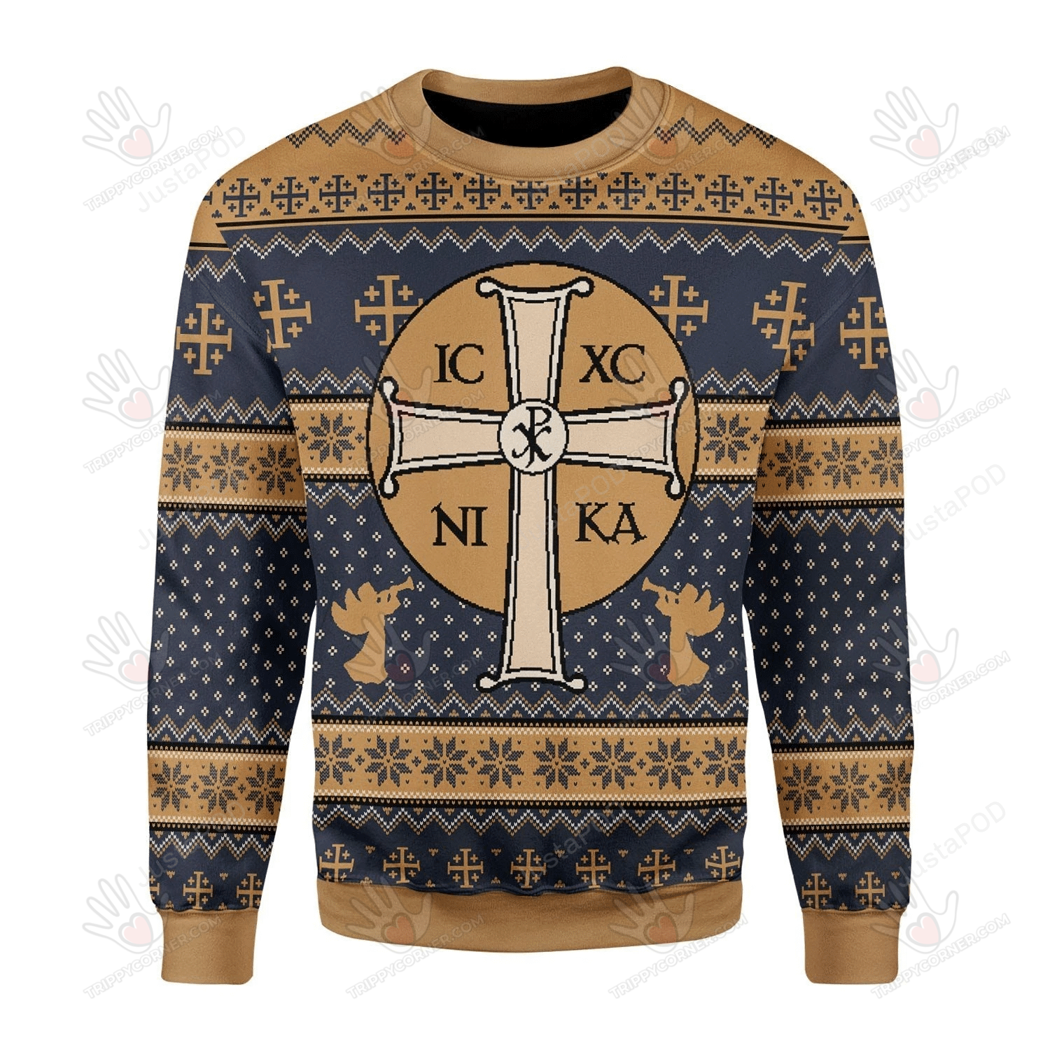 Jesus Ic Xc Ugly Christmas Sweater, All Over Print Sweatshirt, Ugly Sweater Christmas Gift
