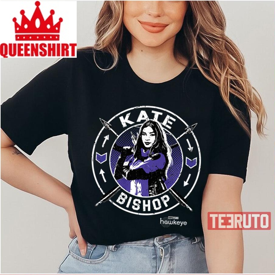 Katte Bisshop Hawkye Purple Target Jeremy Renner Unisex T Shirt