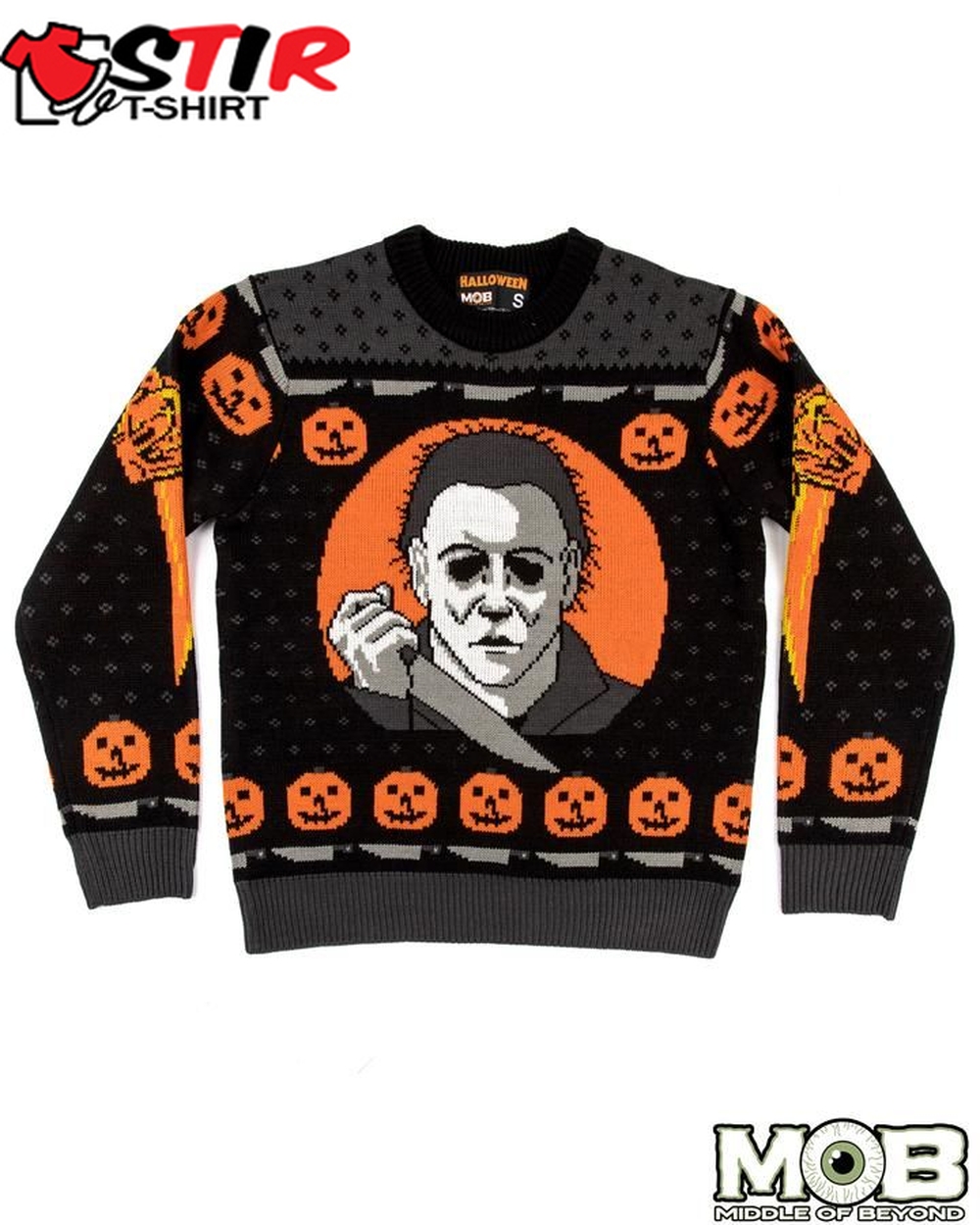 Michael Myers Pumpkin Halloween Christmas Sweater