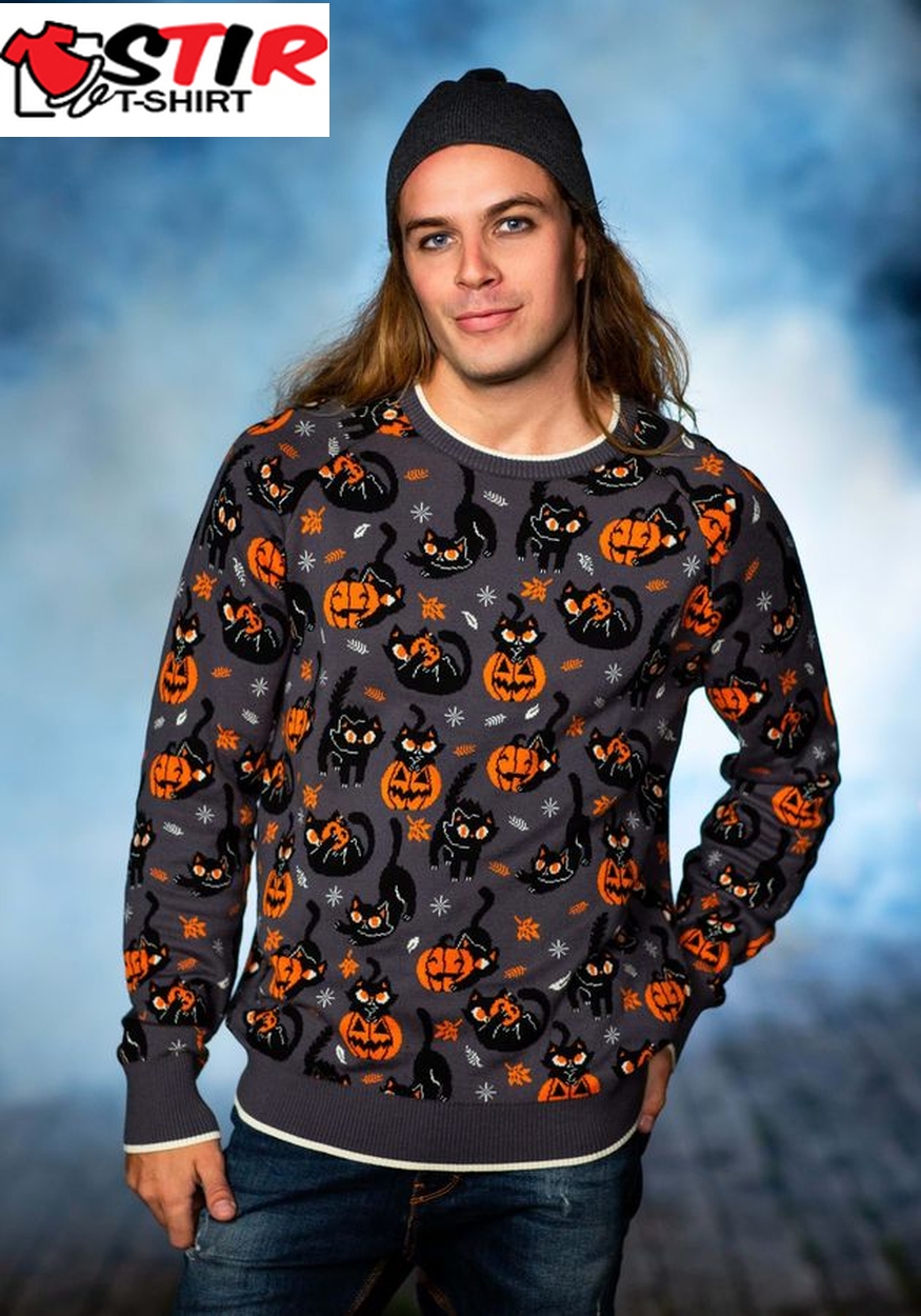 Quirky Kitty Halloween Sweater