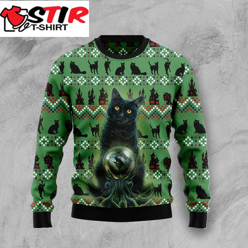 Ugly Black Cat Ugly Halloween Sweater