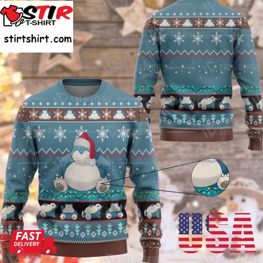 2021 Pokemon Snorlax Ugly Christmas Sweater