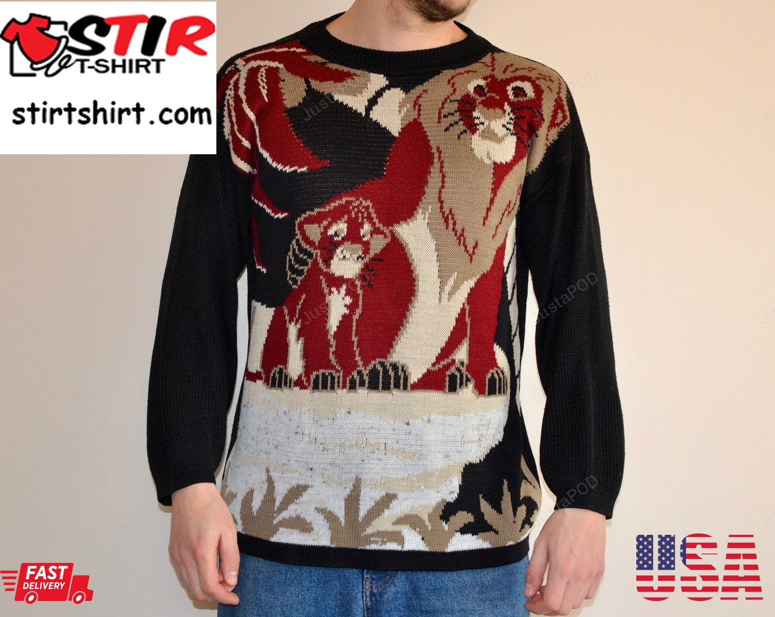 90S Vintage Lion King For Disney Lovers Ugly Christmas Sweatshirt