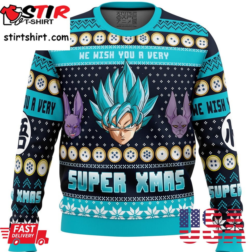 A Very Saiyan Christmas Dragon Ball Z Ugly Christmas Sweater