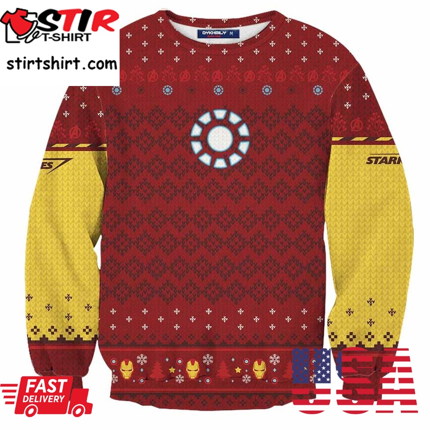 A Very Stark Wool Sweater, Marvel Christmas 3D Knitted Sweater