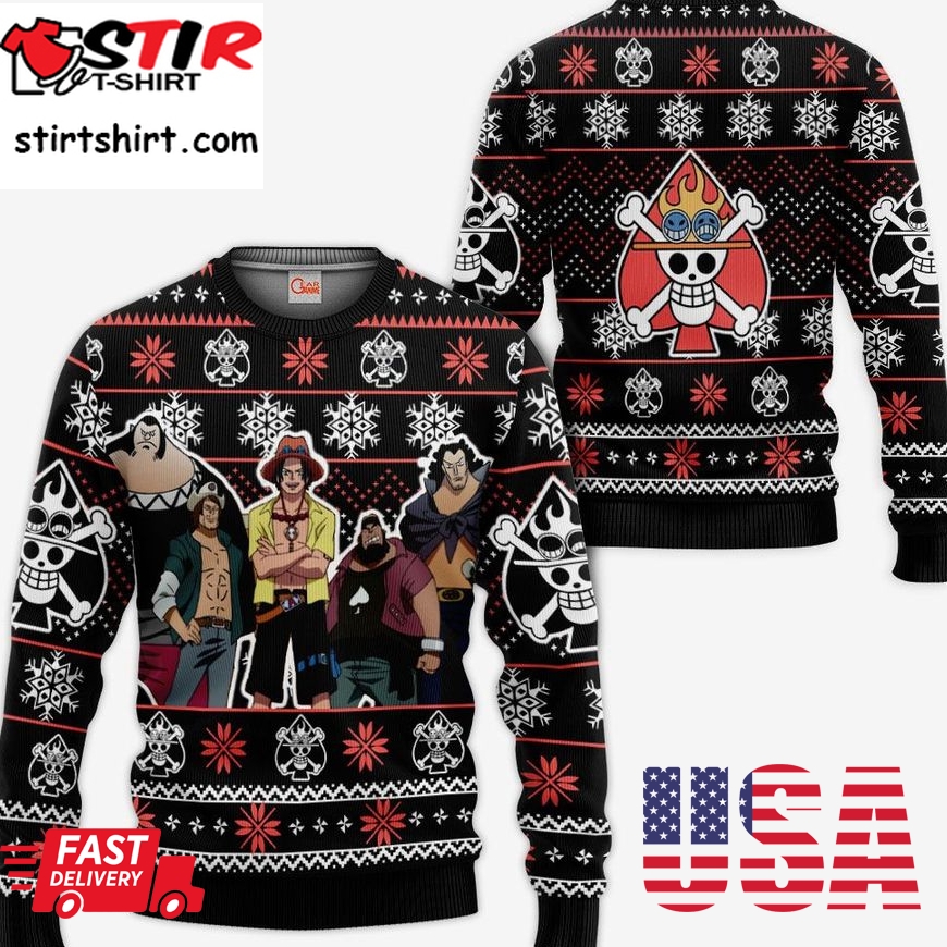 Ace Spade Pirates Anime One Piece Ugly Sweater