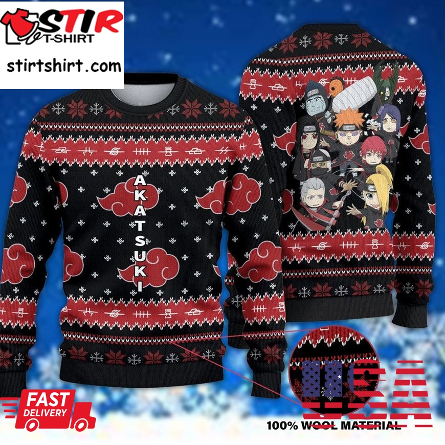 Akatsuki Ugly Christmas Sweater Anime Xmas Gift