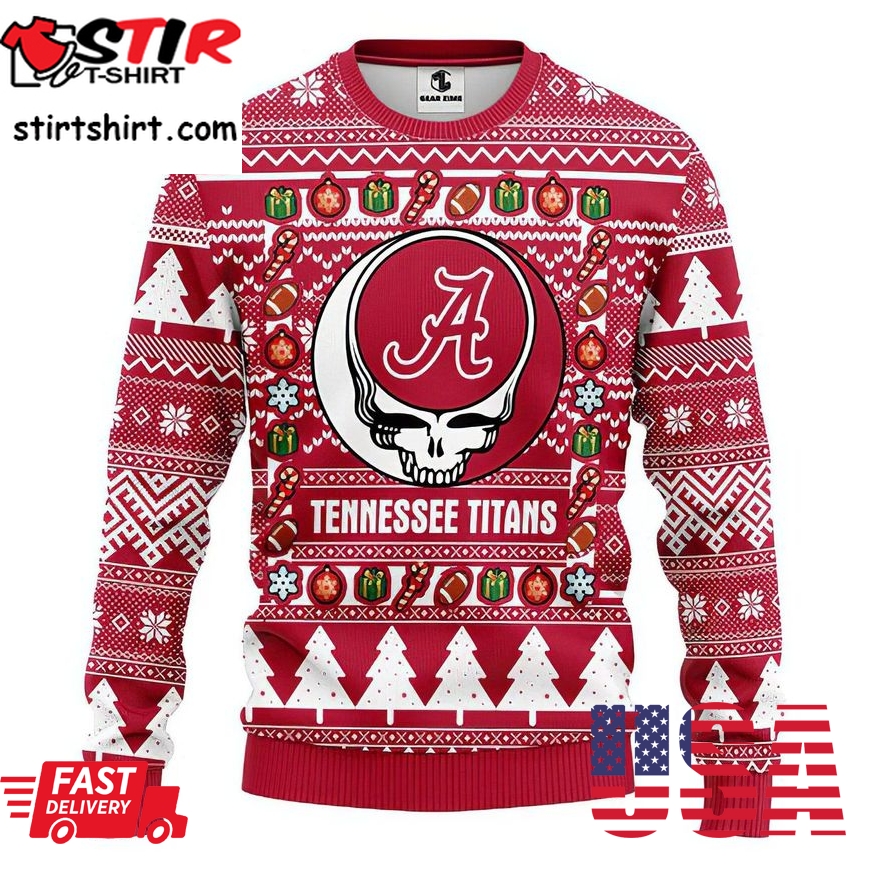 Alabama Crimson Tide Tenessee Titans Ugly Christmas Sweater, All Over Print Sweatshirt