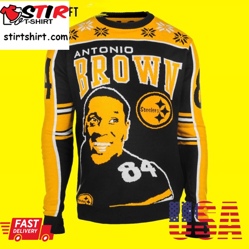 Antonio Brown 84 Nfl Player Pittsburgh Steelers Ugly Christmas Sweater