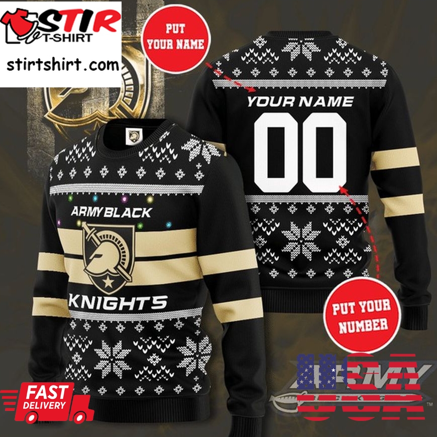 Army Black Knights Personalized Custom Christmas Sweater