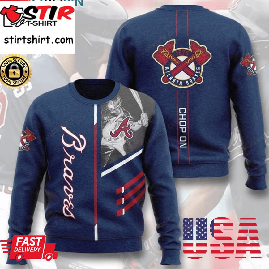 Atlanta Braves Chop On All Over Print Sweater