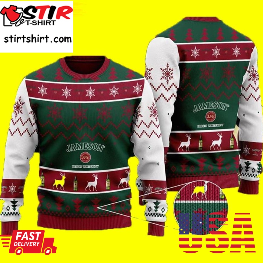 Atlanta Braves Jameson Irish Ugly Christmas Sweater