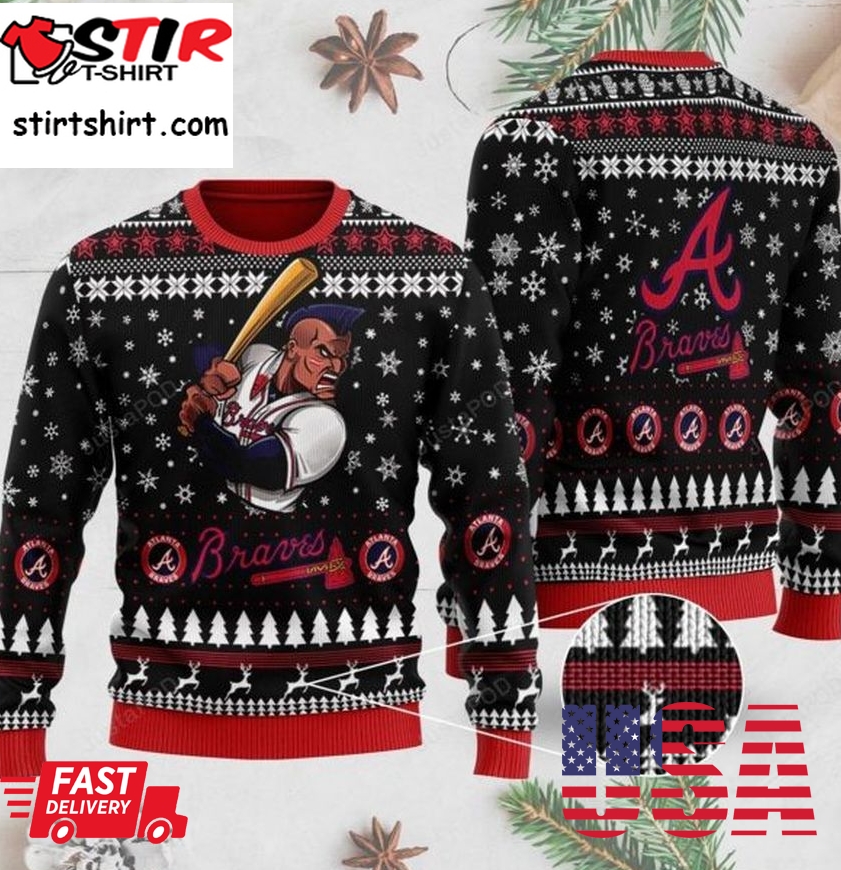 Atlanta Braves Ugly Christmas 2021 Sweater Gift For Fans