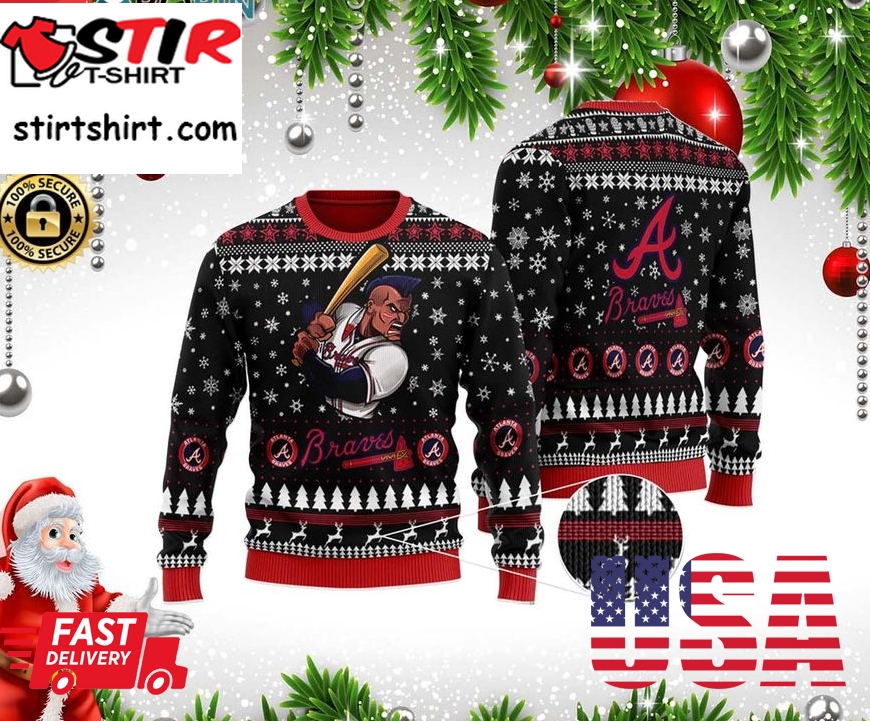 Atlanta Braves 2021 World Series Champions Christmas Sweater - Bluecat