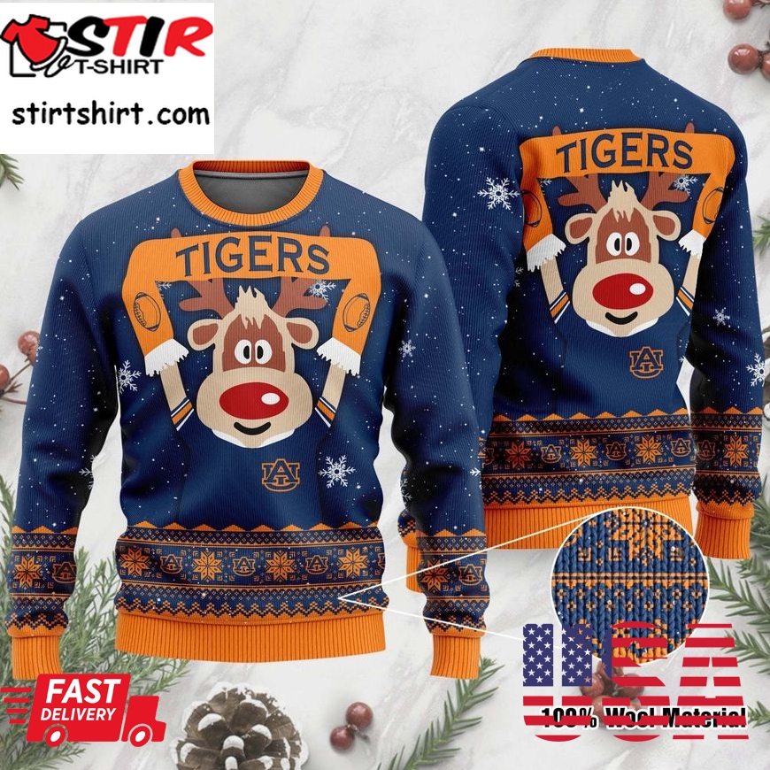 Auburn Tigers 2 Funny Ugly Christmas Sweater, Ugly Sweater, Christmas Sweaters, Hoodie, Sweatshirt, Sweater