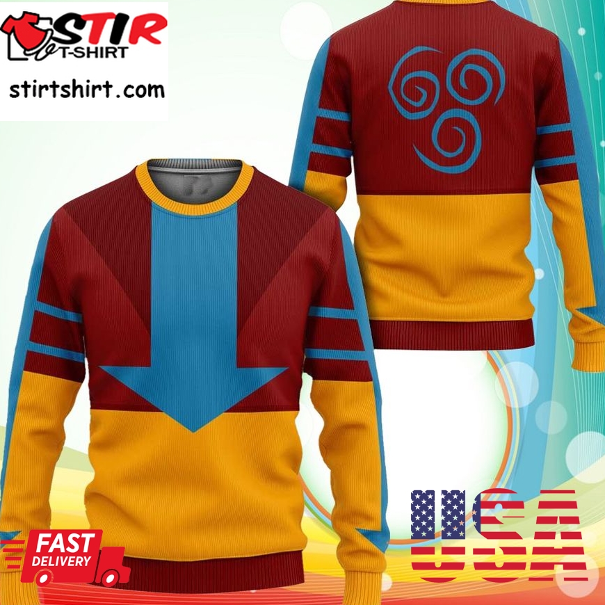 Avatar The Last Airbender Sweatshirt Air Nation Uniform Costume Shirt