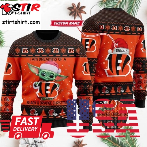 Baby Yoda Star War Cincinnati Bengals Ugly Christmas Sweater