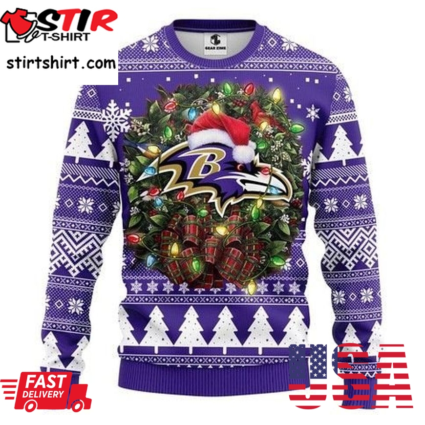 Baltimore Ravens Christmas Ugly For Fans Ugly Christmas Sweater, All Over Print Sweatshirt, Ugly Sweater, Christmas Sweaters, Hoodie, Sweater