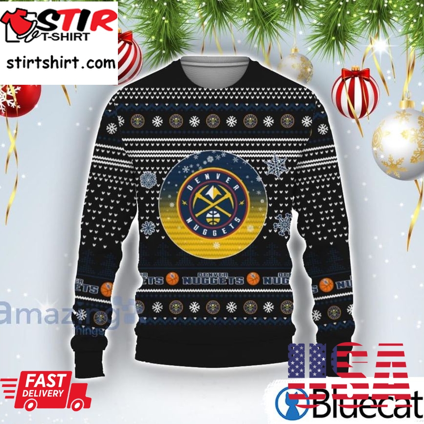 Basketball American Denver Nuggets Ugly Christmas Sweater