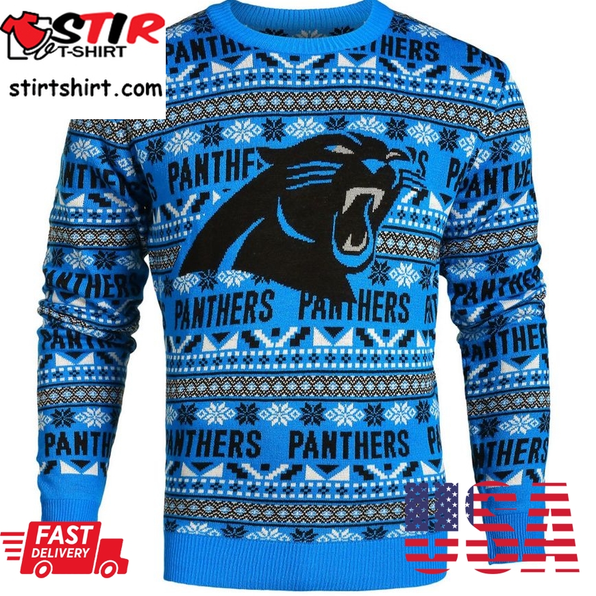 Best Carolina Panthers Aztec Nfl Ugly Crew Neck Sweater