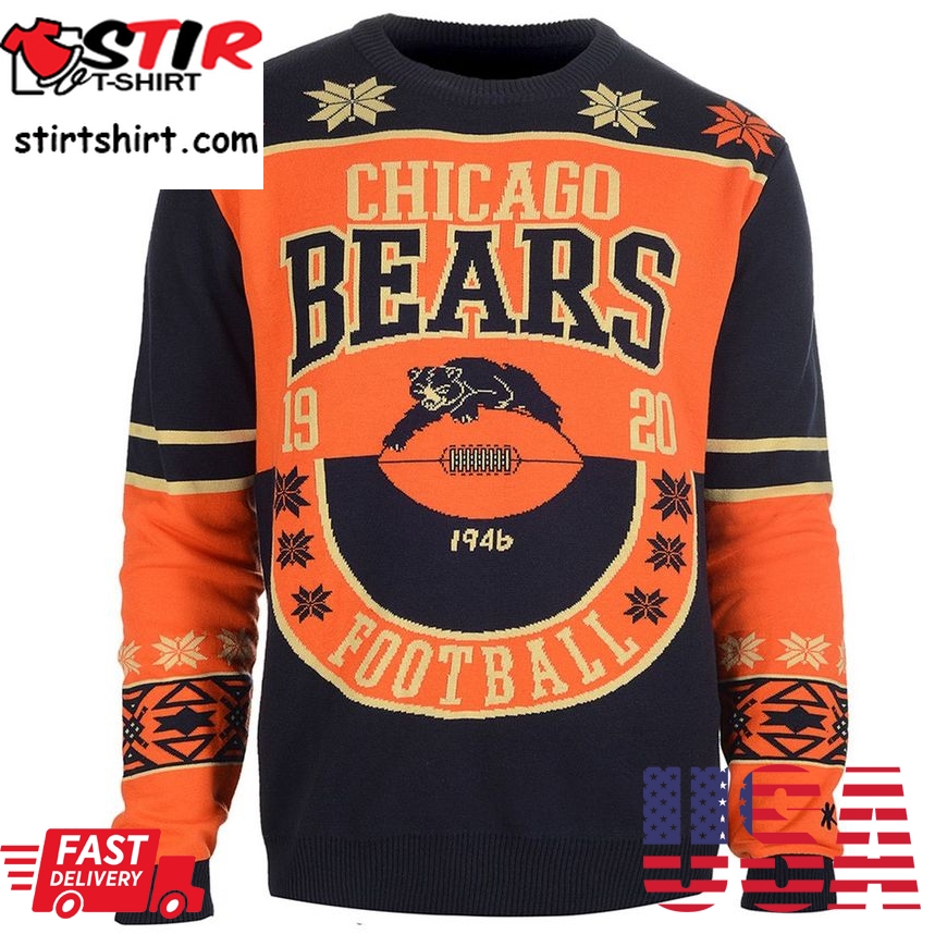 Best Chicago Bears Retro Cotton Sweater