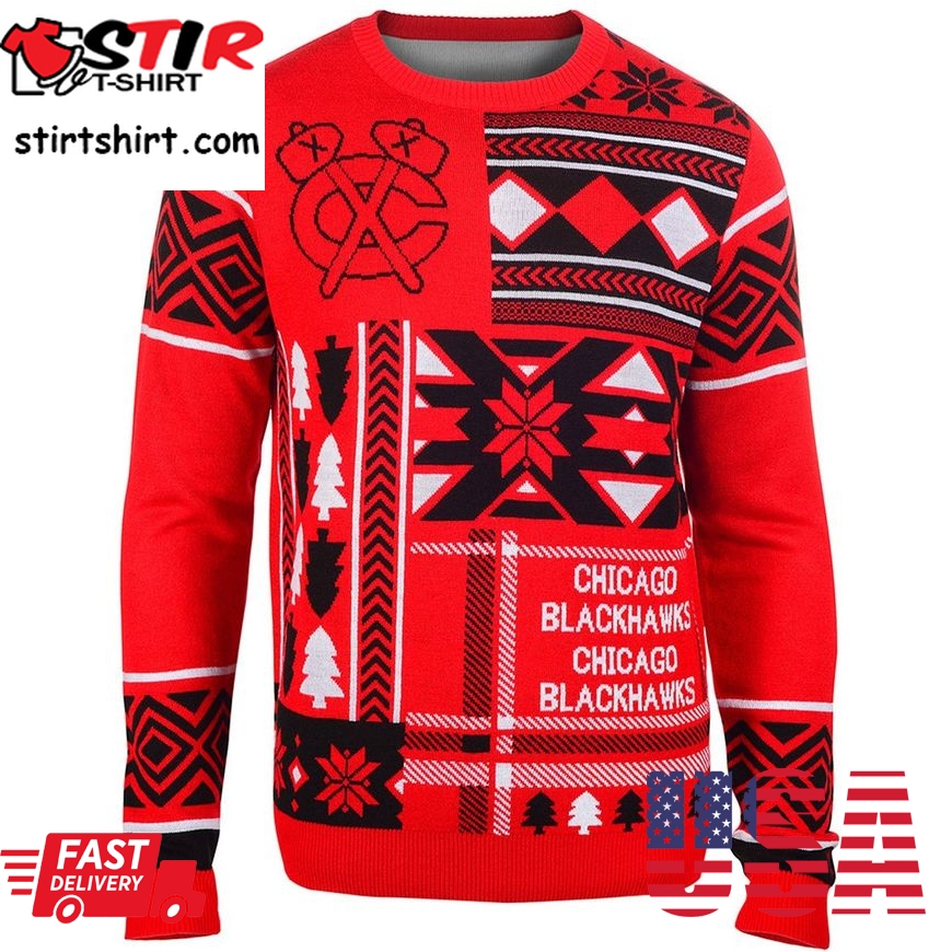 Best Chicago Blackhawks Nhl Patches Ugly Sweater