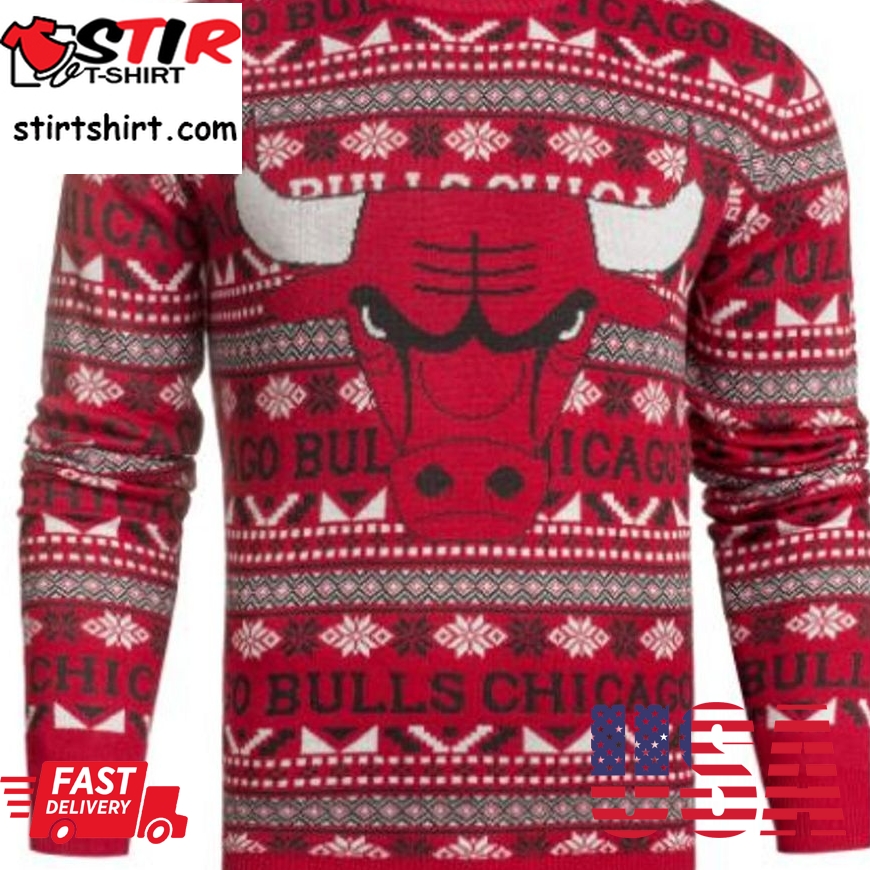 Best Chicago Bulls Nba Aztec Ugly Crew Neck Sweaters By Forever Collectibles
