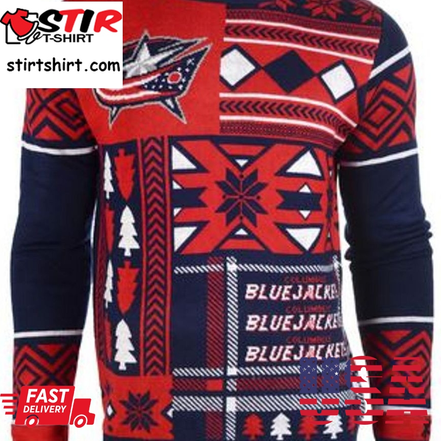 Best Columbus Blue Jackets Nhl Patches Ugly Sweater