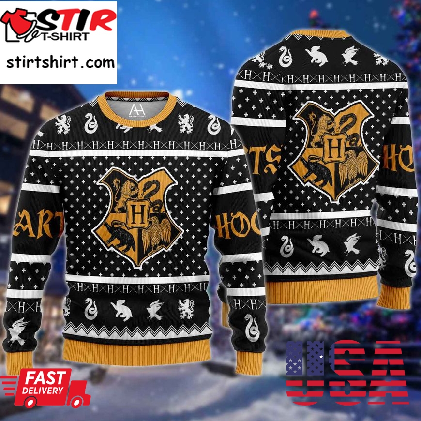 Best Harry Potter Hogwarts 3D All Over Printed Christmas Sweater