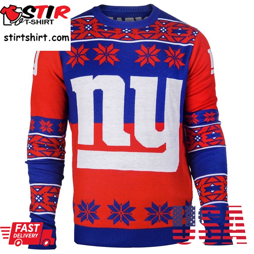 Best New York Giants Big Logo Nfl Ugly Sweater