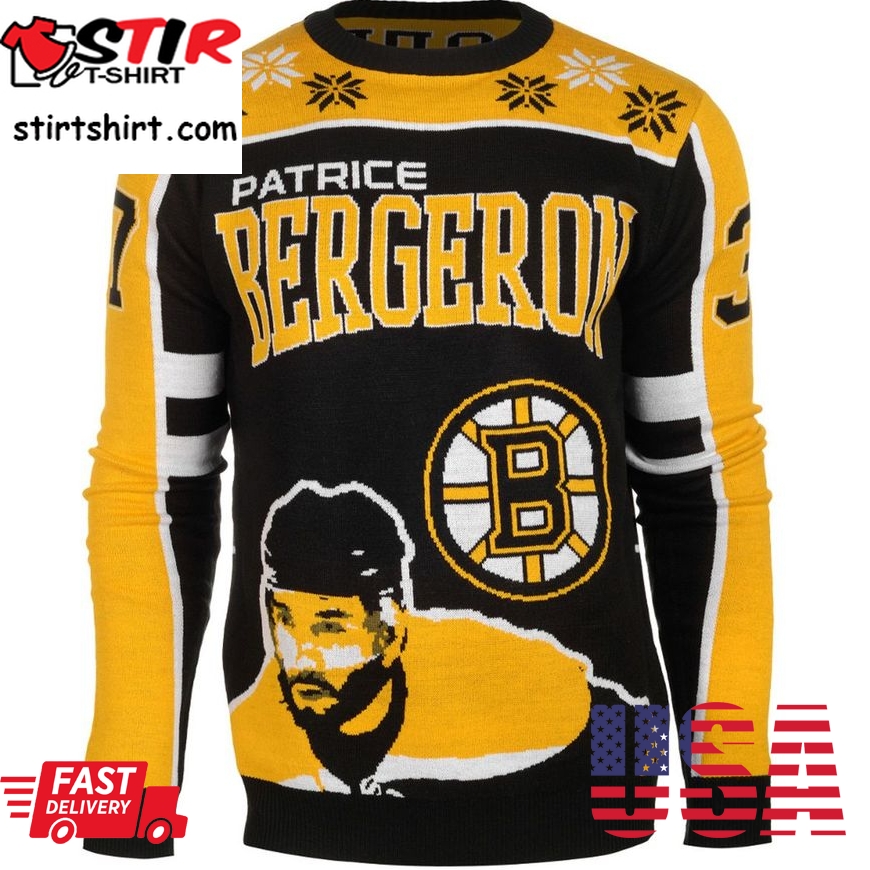 Best Patrice Bergeron 37 Boston Bruins Nhl Player Ugly Sweater