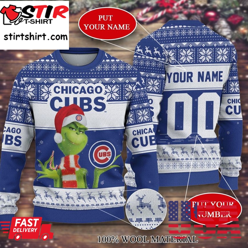 Best Perosnalized Grinch Chicago Cubs Custom Sweater