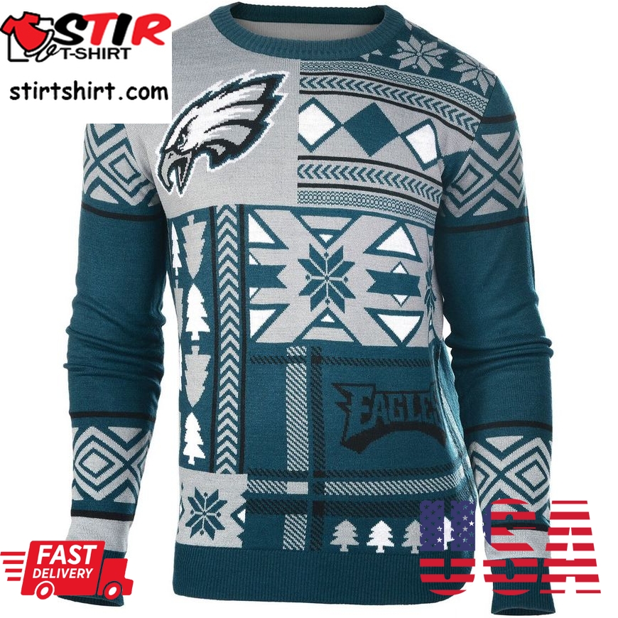 Best Philadelphia Eagles Patches Crew Neck Sweater