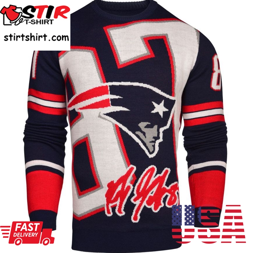 Best Rob Gronkowski 87 New England Patriots Nfl Loud Player Sweater By Forever Collectibles