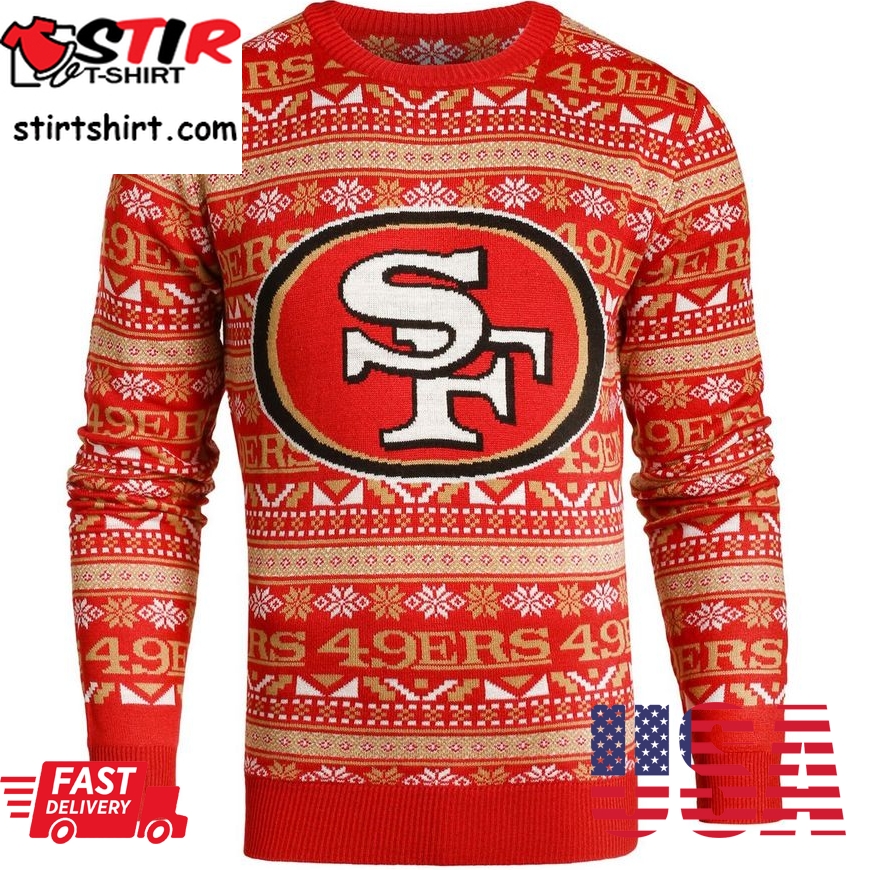 Best San Francisco 49Ers Aztec Print Ugly Crew Neck Sweater Small